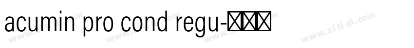acumin pro cond regu字体转换